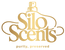 Logo of Silo Scents with a gold spray bottle design on a white background